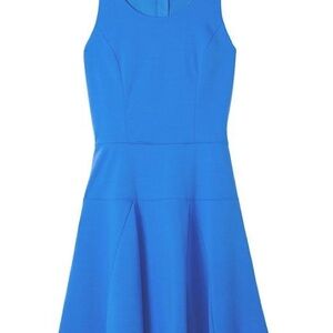 Banana Republic Blue Fit & Flare Sleeveless Dress